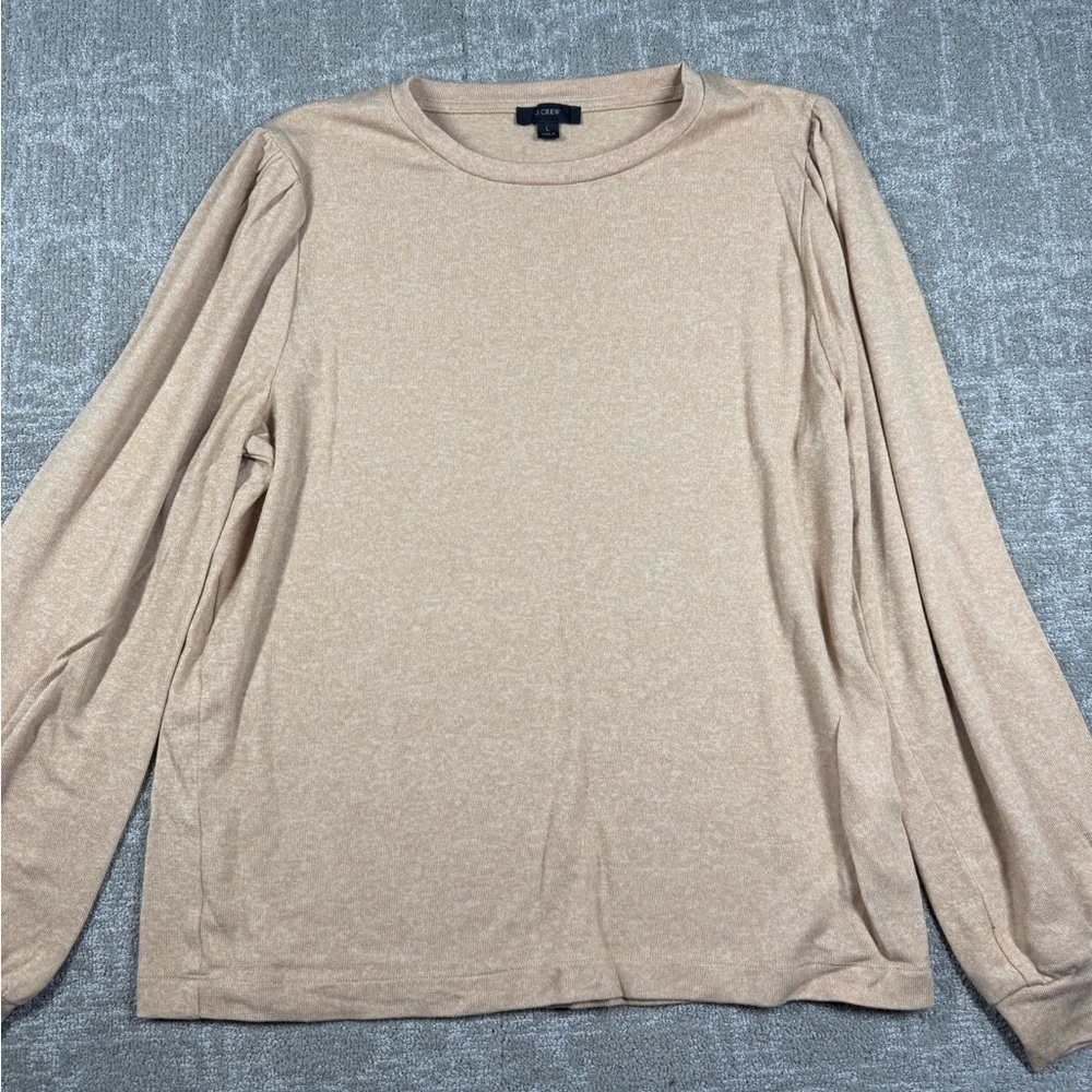 J. Crew Balloon Sleeve Crew Neck Minimalist Sweater Women Size Large